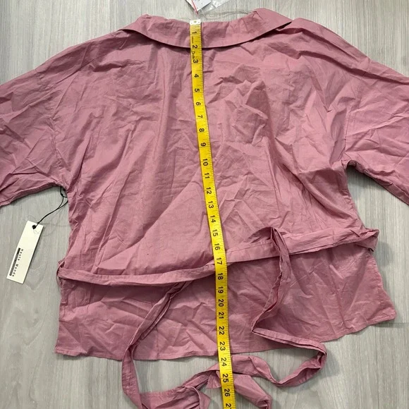 Haute Monde Women Blouse Top Pink Wrap Tie Long Sleeve Made in Vietnam Size 2XL - Picture 8 of 15